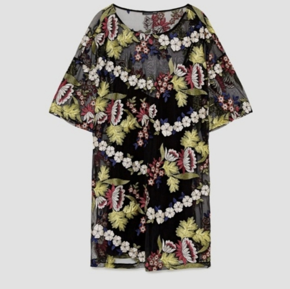 Zara embroidered tulle dress - Picture 5 of 6